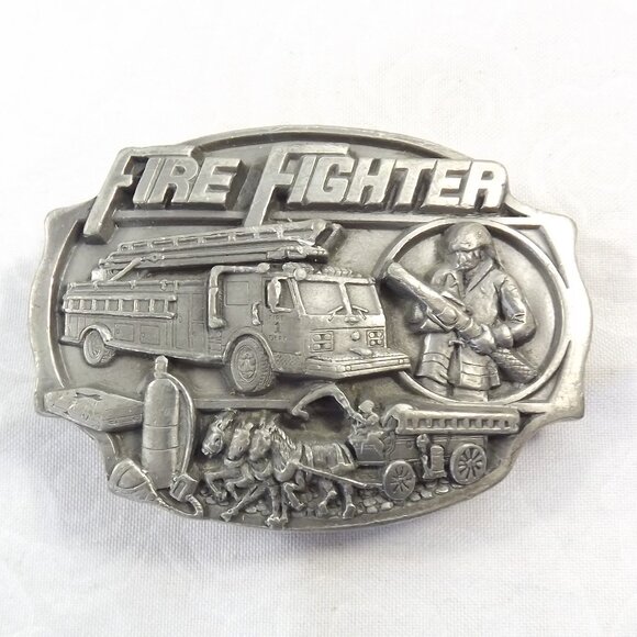 Vintage Fire Fighter Belt Buckle, 1989 - Picture 1 of 10